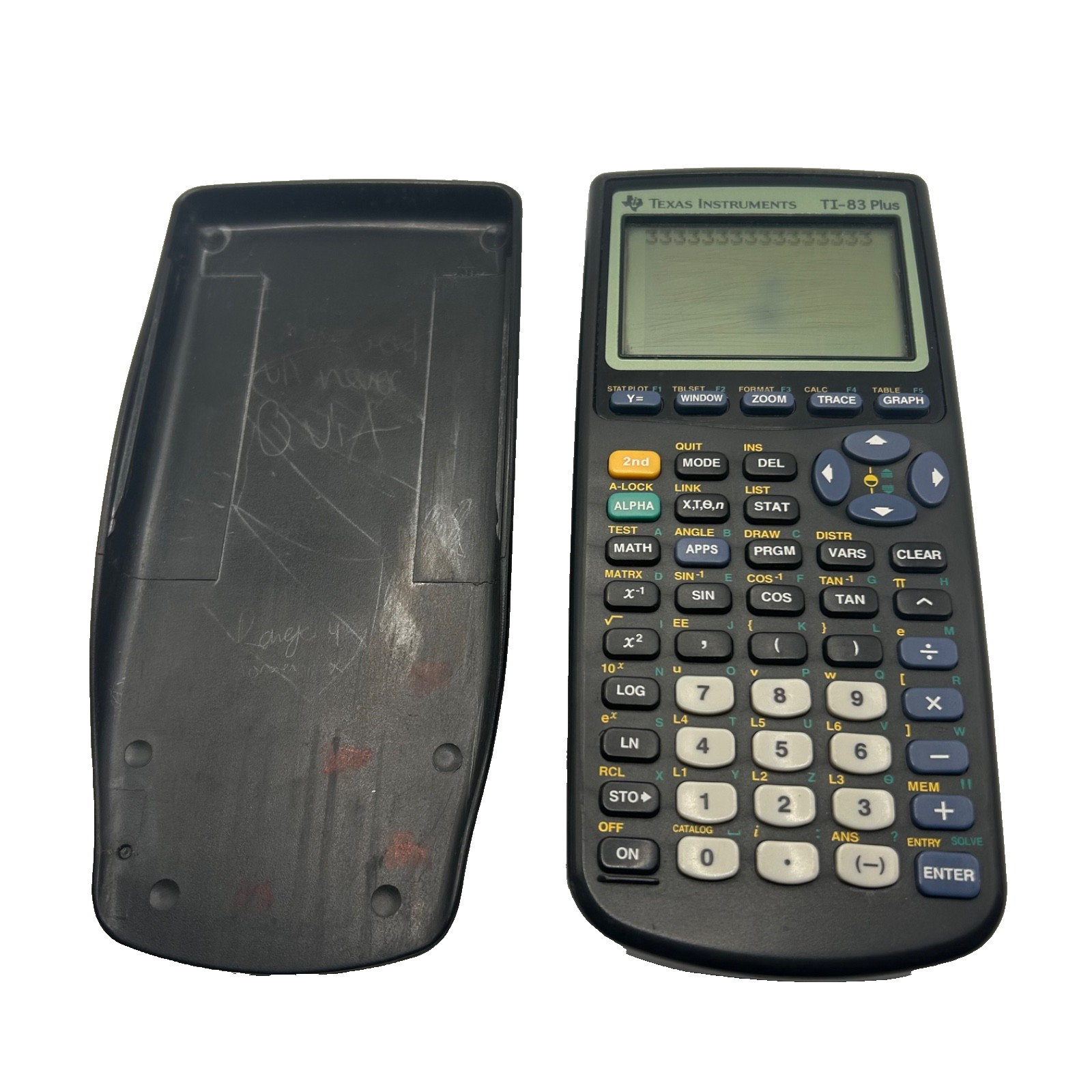 Texas Instruments TI-83 Plus Graphing Calculator – Heavy Screen Wear – Works