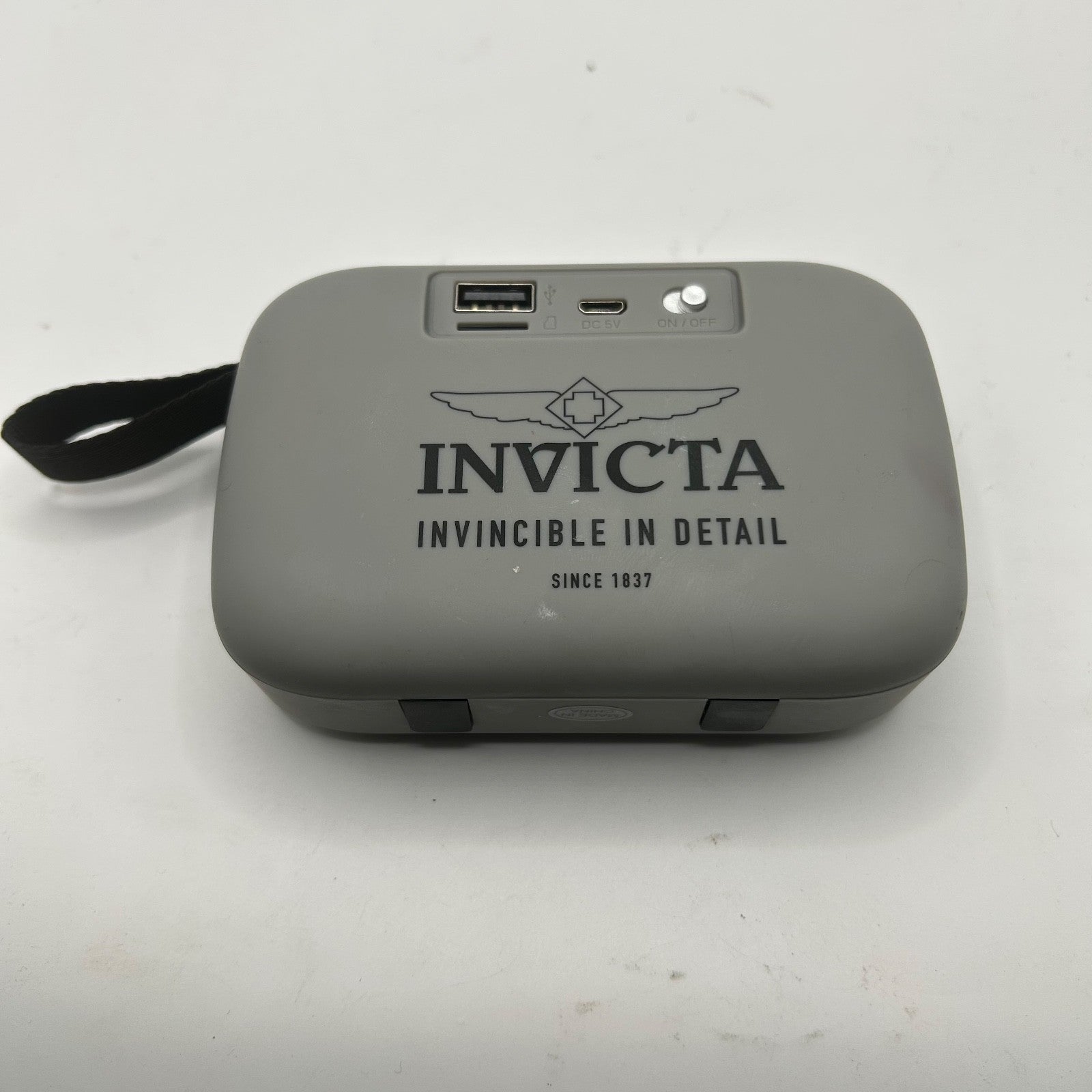 Invicta Portable Bluetooth Speaker Gray Wireless with USB & Micro-USB Charging