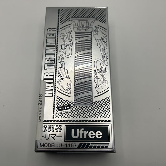 Ufree U-1157 Hair Trimmer – Cordless Metal Body, T-Blade, Gold, w/ Attachments