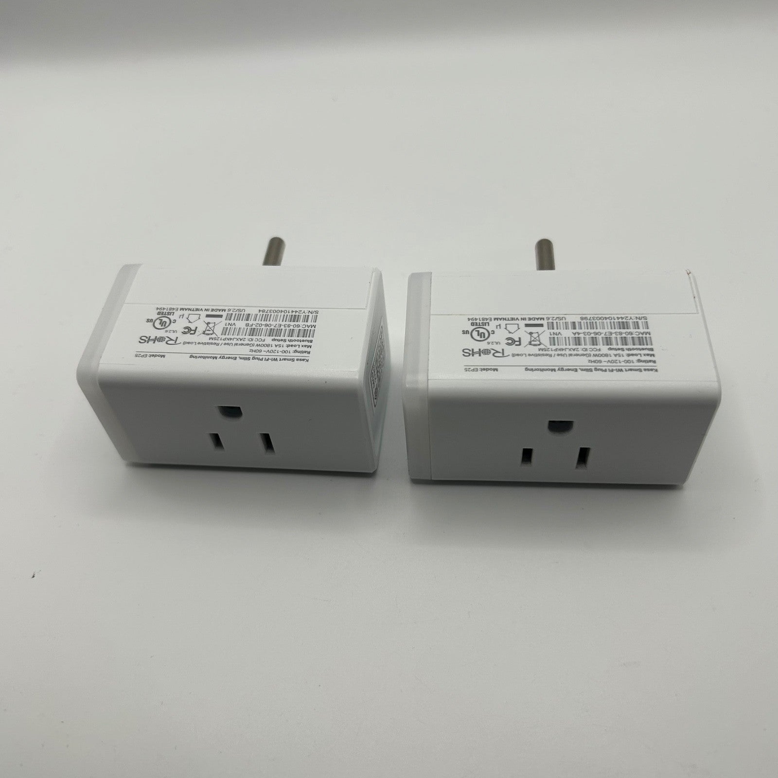 2x Kasa Smart Wi-Fi Plug Slim EP25 Energy Monitoring Outlet Alexa Google HomeKit