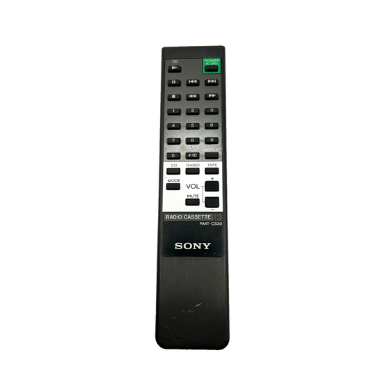 Sony RMT-C530 Remote Control for CD Radio Cassette System – OEM – Tested