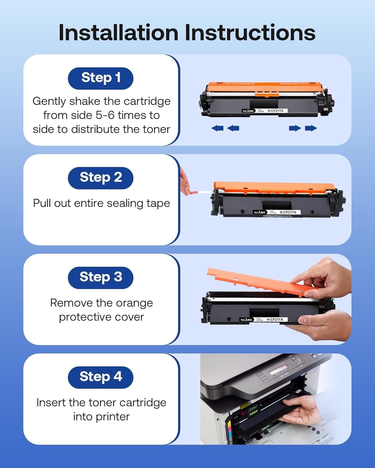 Compatible HP 17A CF217A Toner Cartridge 2-Pack for LaserJet Pro M102 M130