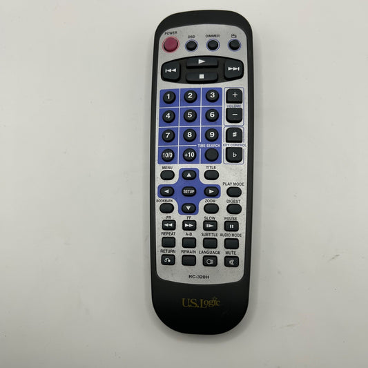 U.S. Logic RC-320H DVD Player Remote Control – Tested & Working