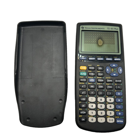 Texas Instruments TI-83 Plus Graphing Calculator w/ Cover – Tested, Screen Spot