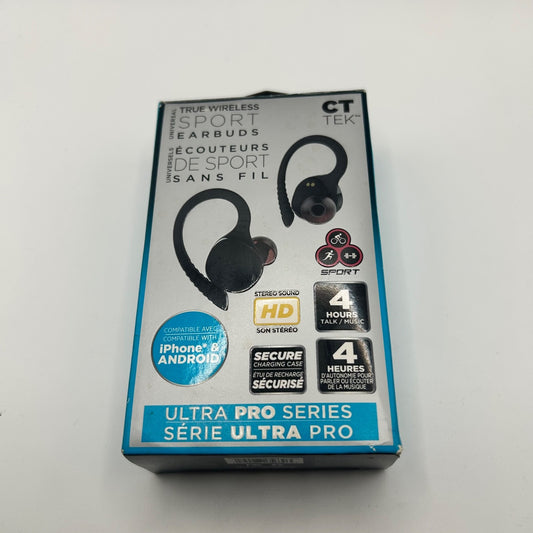 CT TEK Ultra Pro Wireless Sport Earbuds w/ Mic & Charging Case