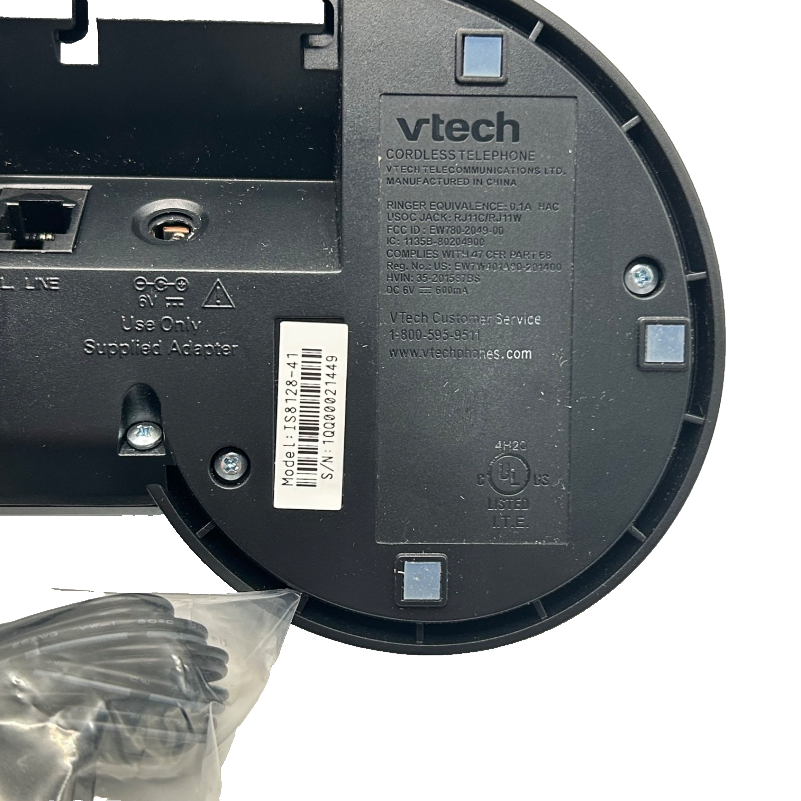 NEW VTech IS8128-41 Bluetooth Cordless Phone Base w/ Adapter Only – No Handset