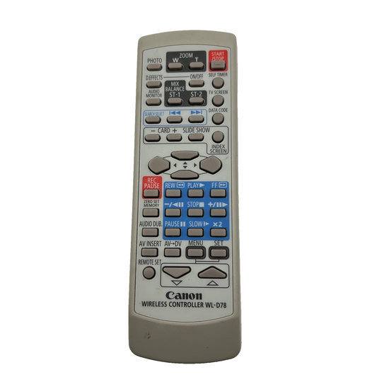 Canon WL-D78 Wireless Controller Remote for Camcorder – Tested OEM