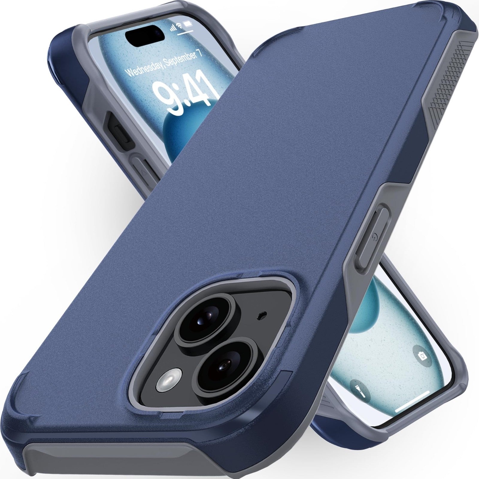 TEAM LUXURY Case for iPhone 15 Shockproof Rugged MagSafe + Screen Protector