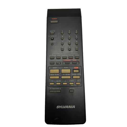 Genuine Sylvania VSQS0798 Remote Control for VCR VHS Player Recorder