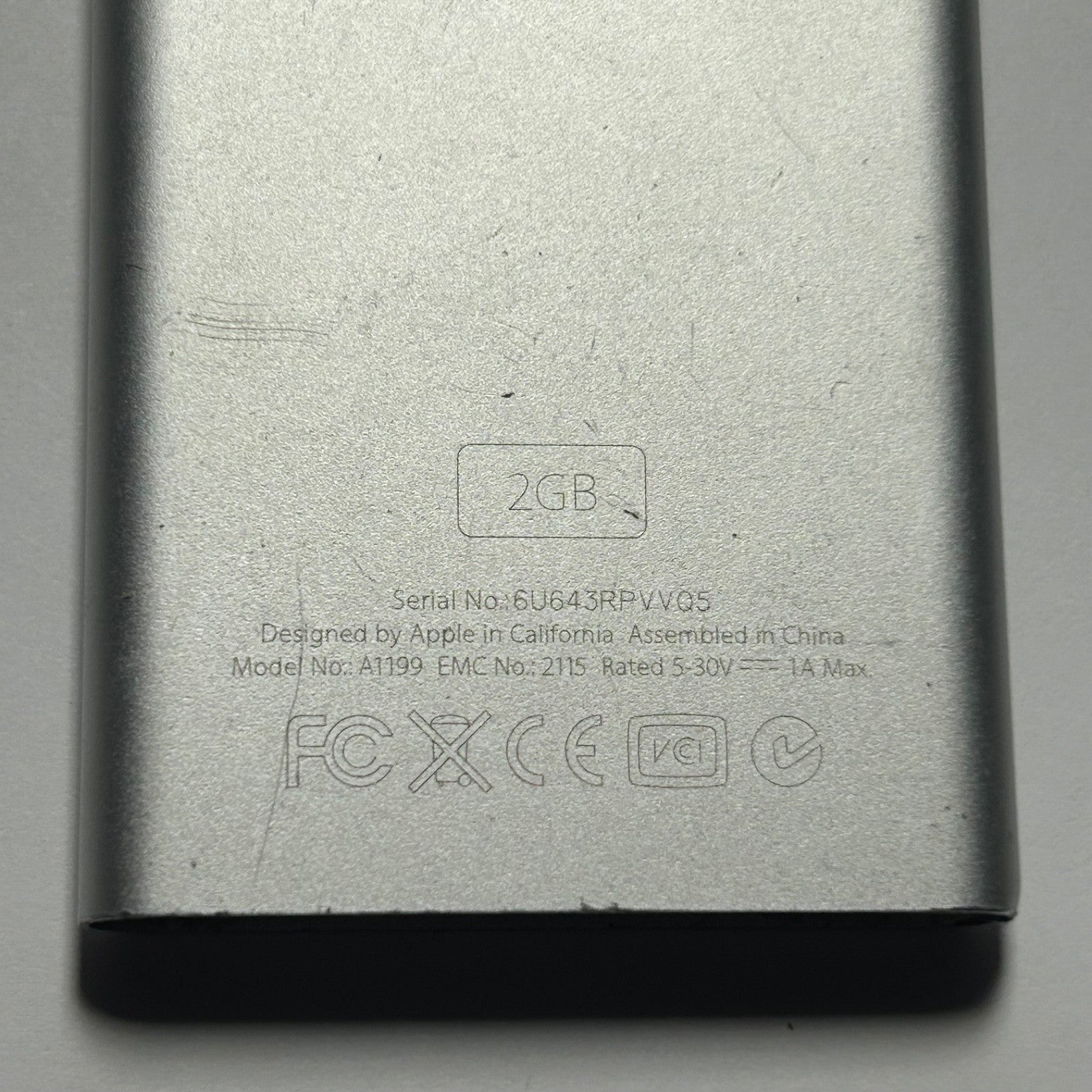 Apple iPod Nano 2GB Silver A1199 2nd Gen – Parts Only, Damaged