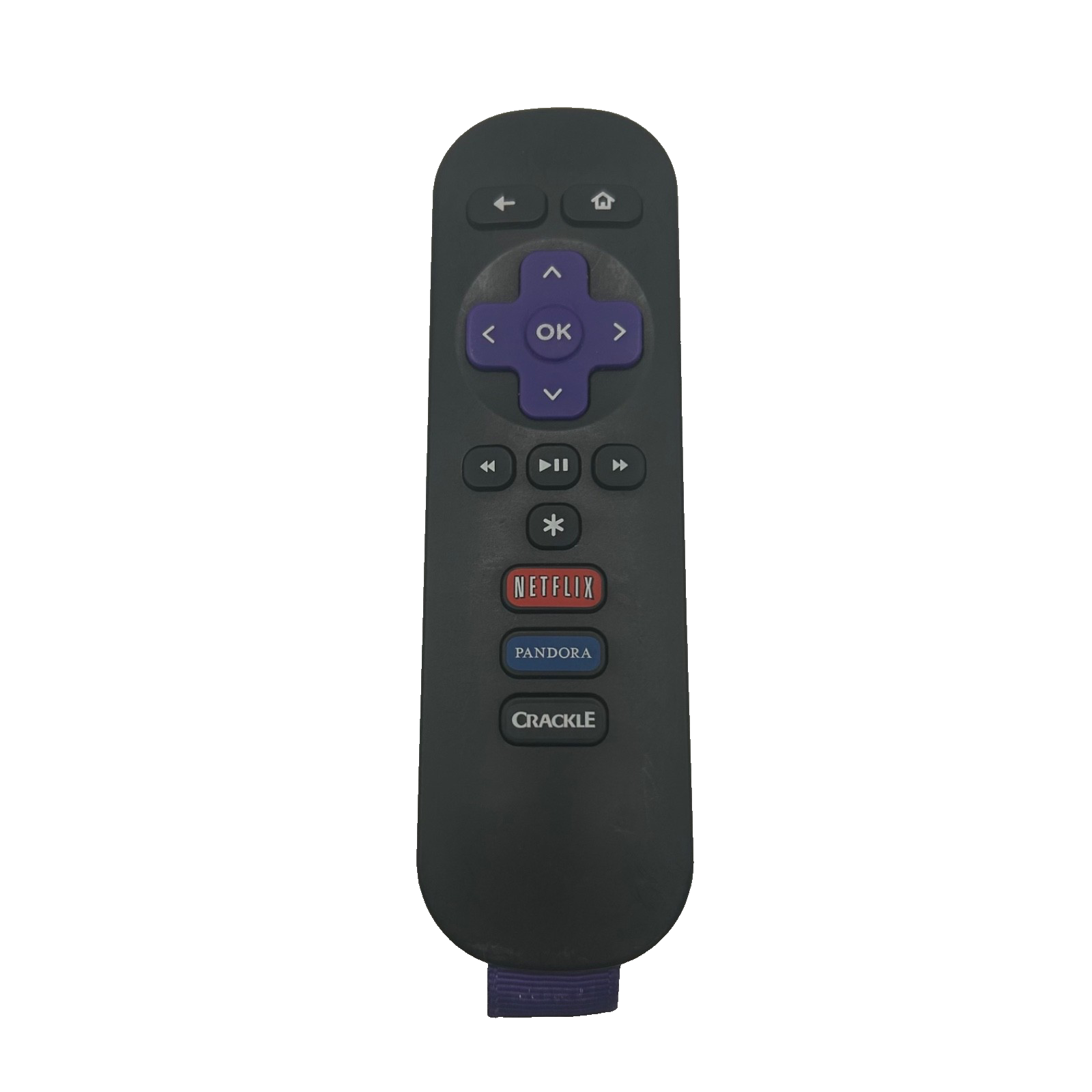 Roku Remote 9026000094-001 w/ Netflix Pandora Crackle – Purple D-Pad