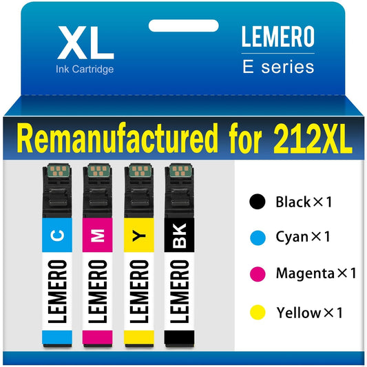 LEMERO 212XL Ink Cartridge for Epson XP-4100 WF-2850