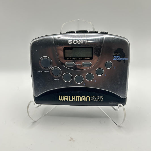 Vintage Sony Walkman WM-FX251 FM/AM Cassette Player Synthesized Tuner Radio Work