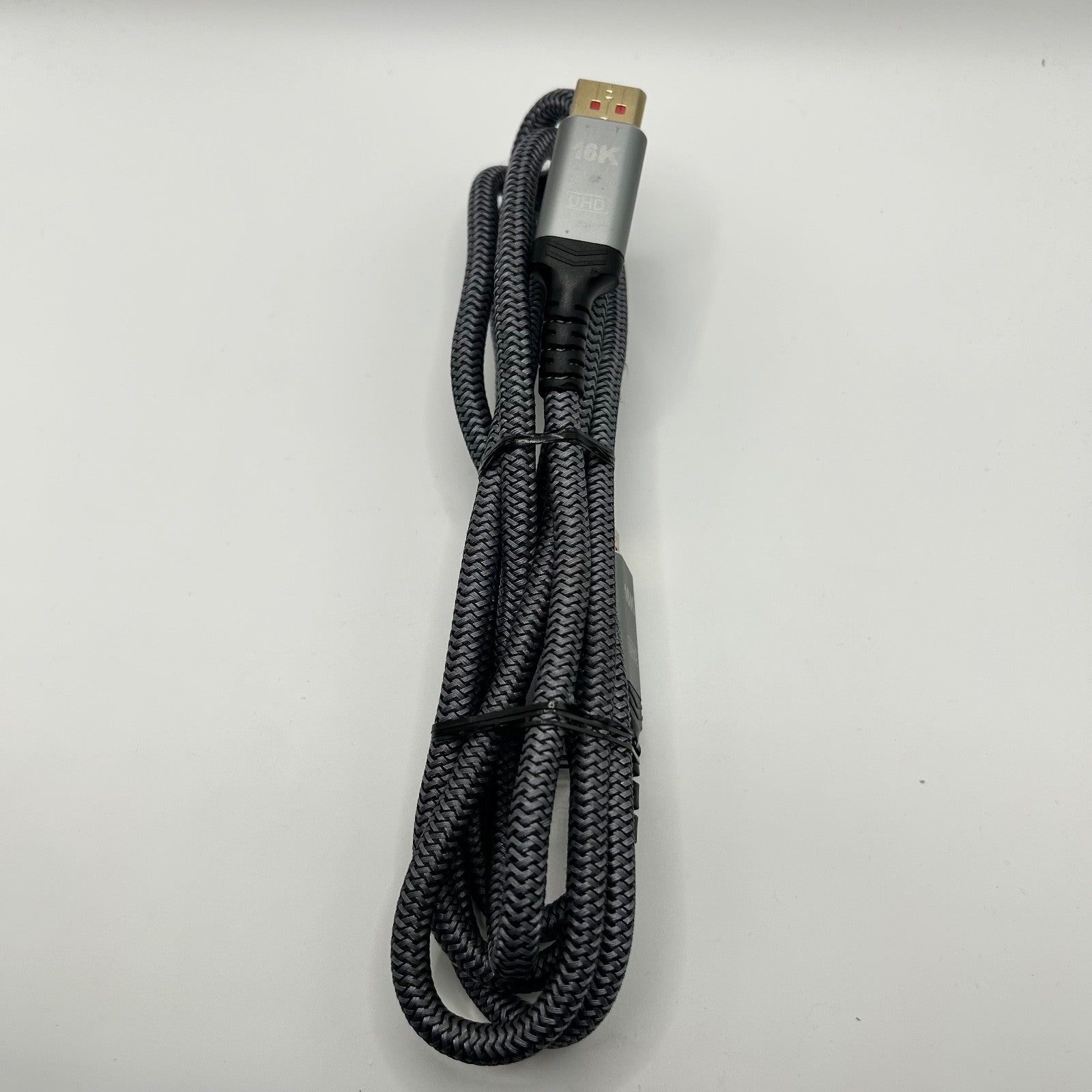 6FT DisplayPort Cable 1.4 UHD 16K Braided High-Speed DP to DP Cord – Gray