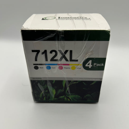 Lomentics 712XL Ink Cartridge 4-Pack for HP DesignJet T230 T650 T630 Printers