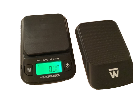 TRUWEIGH Mini Crimson Digital Scale 100g x 0.01g - No Batteries
