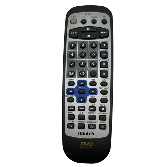 Mintek RC-320H Remote Control for DVD Player – Tested – OEM Replacement