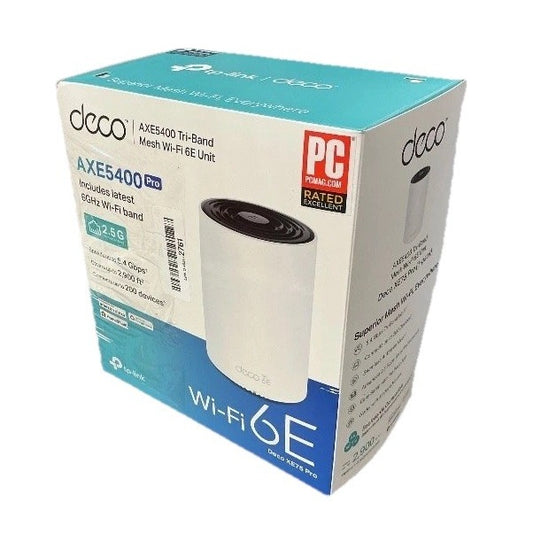 TP-Link Deco XE75 Pro AXE5400 Tri-Band WiFi 6E Mesh Router – Open Box