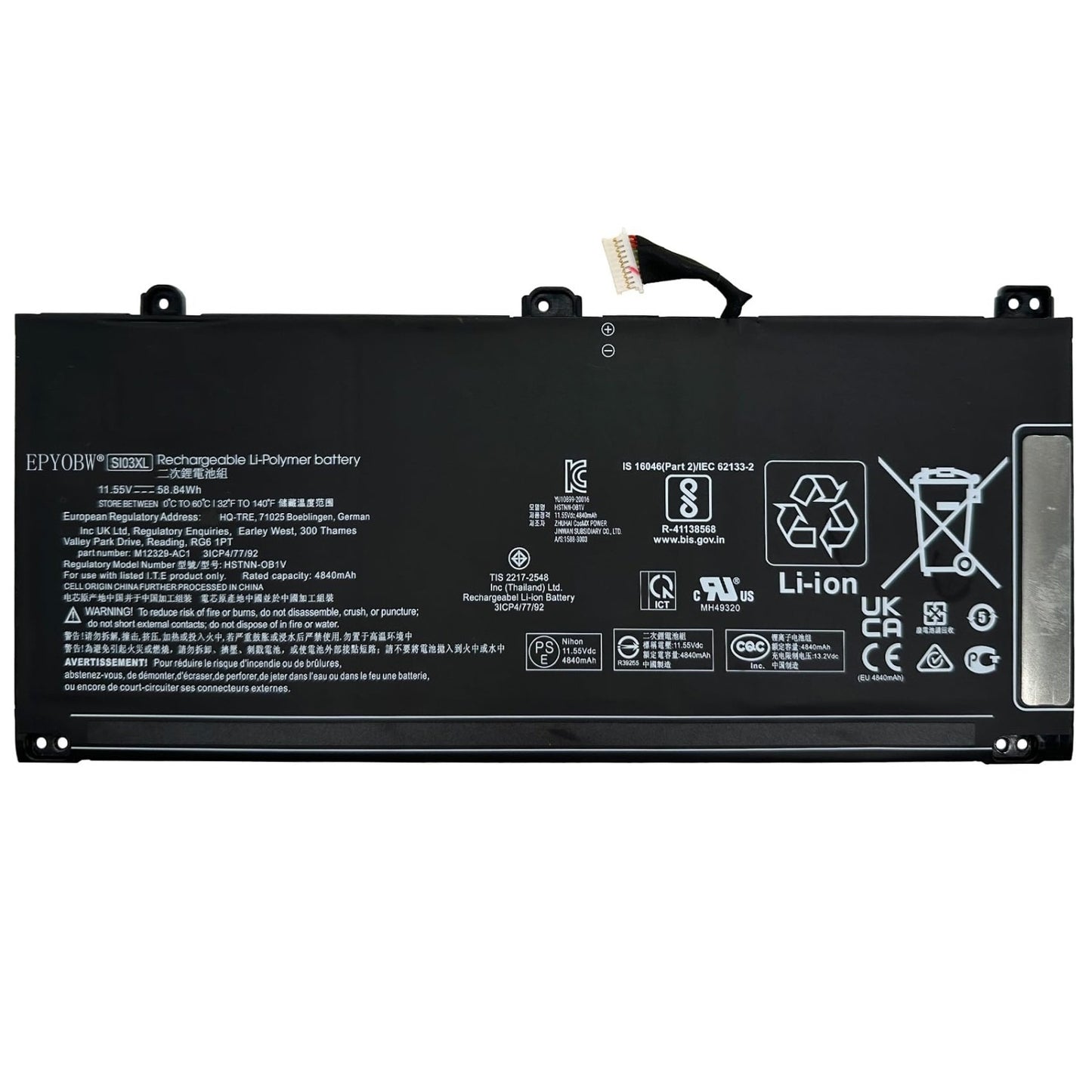 EPYOBW SI03XL Laptop Battery for HP Chromebook X360 / EliteBook C645