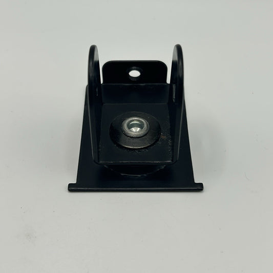 Black Steel U-Bracket Mounting Plate w/ Swivel Ball – 2.5” x 2”