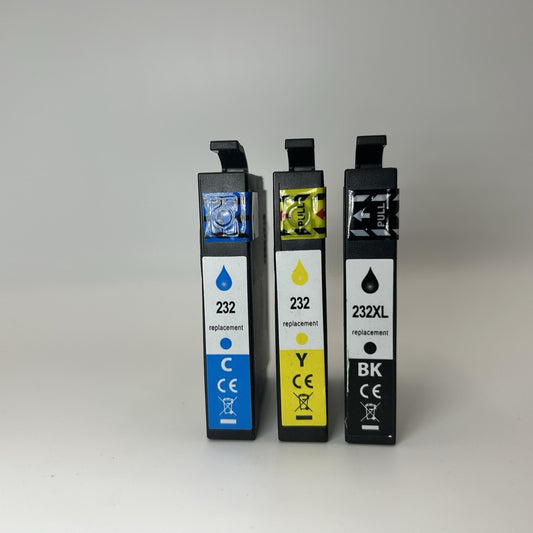 3-Pack Replacement Ink – 232/232XL for Epson (BK/C/Y) – New Sealed