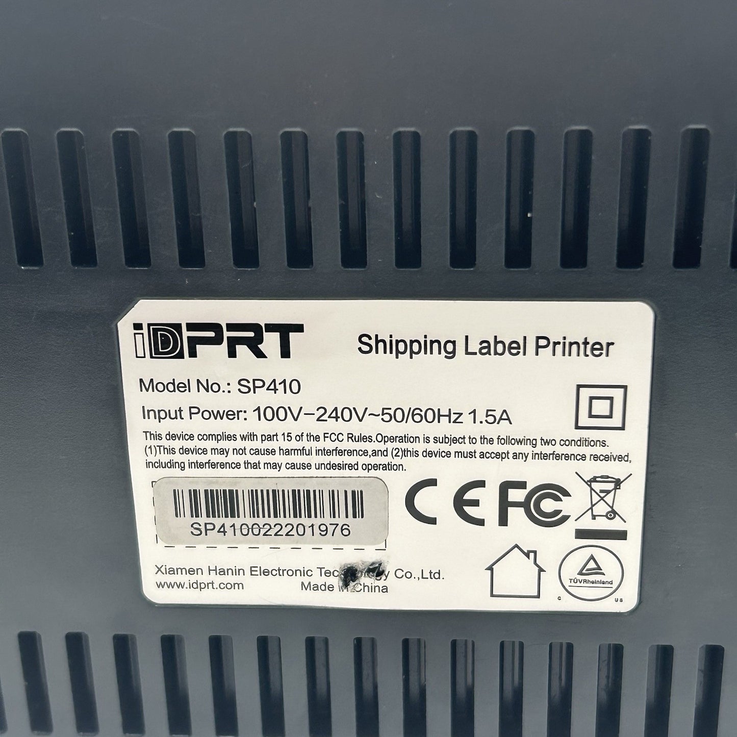 iDPRT SP410 Thermal Shipping Label Printer w/ Power & USB Cable – Tested