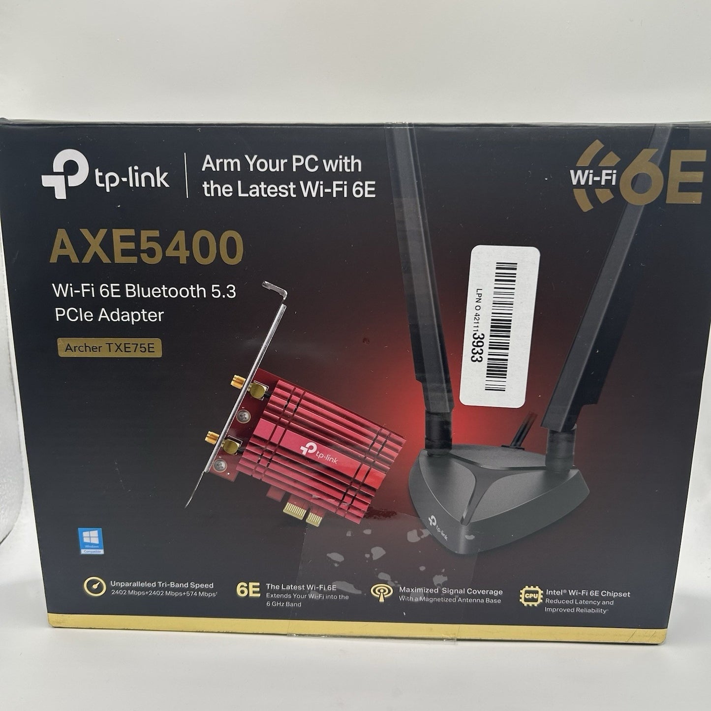 TP-Link Archer TXE75E AXE5400 WiFi 6E PCIe Adapter + Bluetooth 5.3